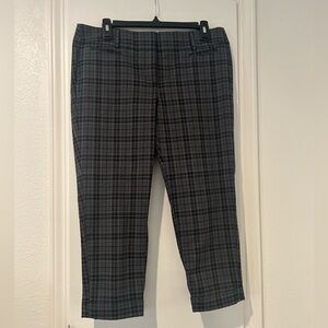 LOFT Marisa Straight Cropped Plaid Pants
